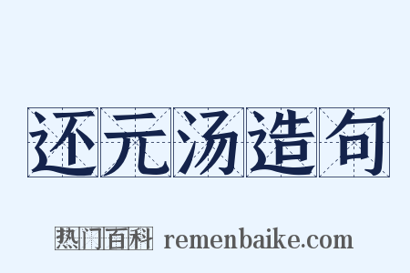 还元汤造句是什么意思的图片